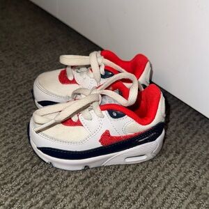 White,Blue and Red Toddler Nike AirMax
